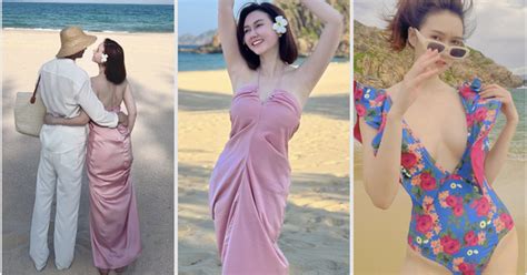 Hương Giang mắt to không mặc bikini vẫn khoe vòng 1 nóng bỏng