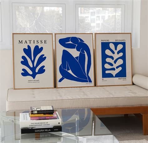 Matisse Art Print Set Blue Blue Nude Cut Outs Art Print Matisse Blue Posters Modern Decor