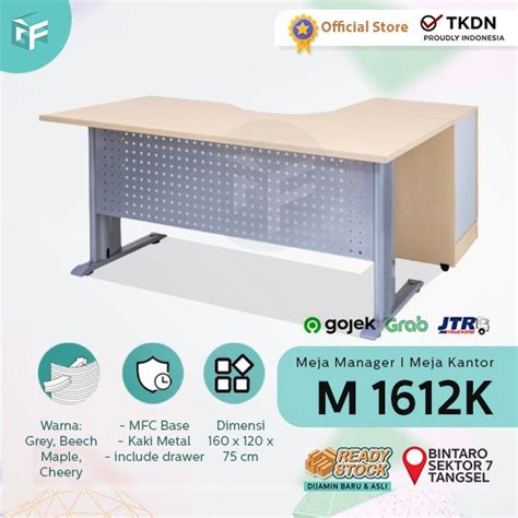 Jual Meja Kerja Kantor Manager Modern Minimalis Aditech M 1612 K