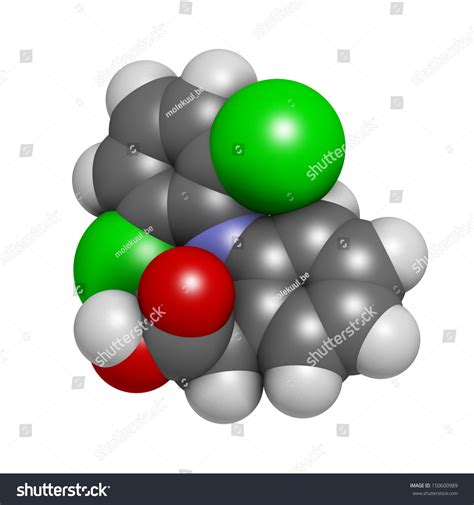 Diclofenac Pain Inflammation Drug Nsaid Chemical: ภาพประกอบสต็อก