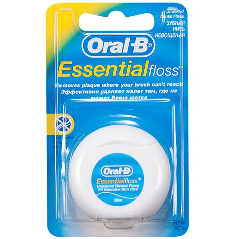 Орал-Би Essential Floss Зубная нить невощеная 50м (зубная нить) - цена ...
