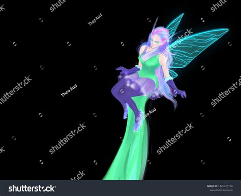 Fairy Sitting Position Stock Illustration 1425725708 Shutterstock