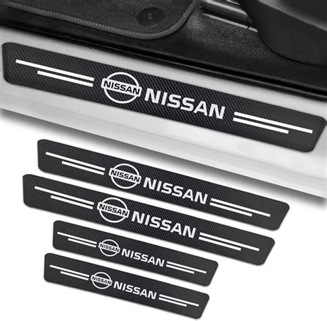 4 Pack Carbon Fiber Car Door Sill Protector For Nissan Maxima Altima