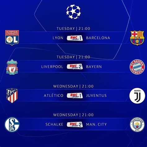 Ligue Des Champions Le Programme Du Jour Avec Matchs Tv