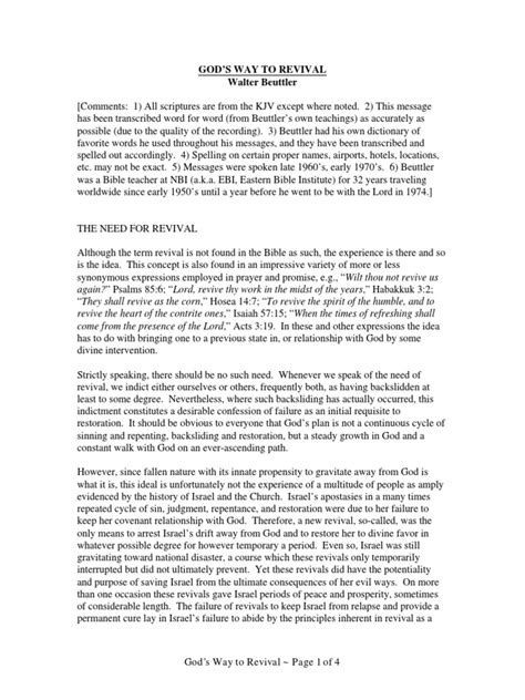 Gods Way To Revival Pdf God