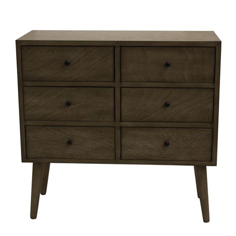 Decor Therapy Mid Century Resotration Gray Accent Chest FR8619 The