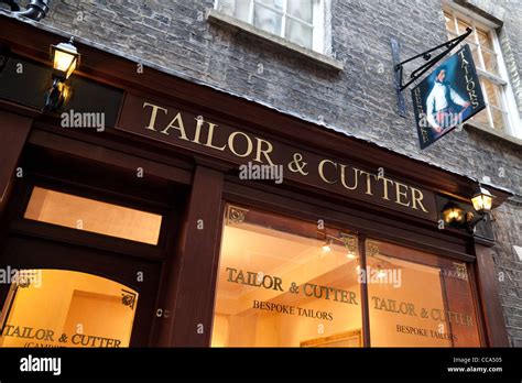 Tailor And Cutter Bespoke Tailors Shop Cambridge Uk Stock Photo Alamy