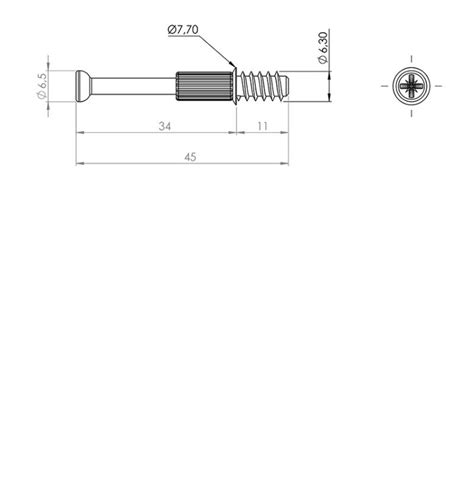 Болт за МИНИФИКС тип ХЕФЕЛЕ червен 18\16мм директен монтаж - Крепежни и ...