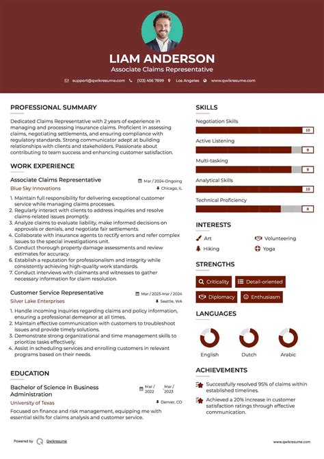 Claims Representative Resume Samples | QwikResume