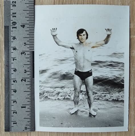 Shirtless Man Trunks Bulge Beefcake Affectionate Guy Muscle Gay Int Vtg Photo EBay