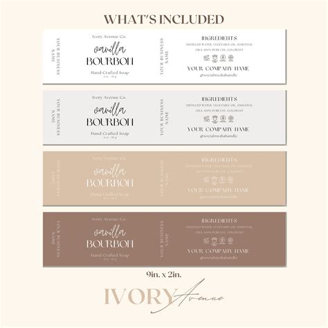 Modern Luxury Soap Label Template Canva Download Soap Wrapper Etsy