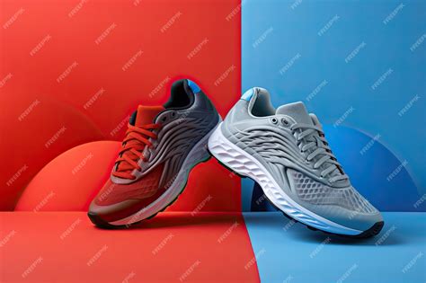 Premium Photo Sport Running Shoes Sneakers Mockup 3d Illustration 3d