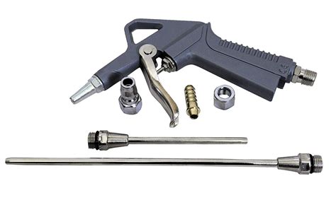 Jon Bhandari Tools Metal Air Dust Blow Gun Grey And Silver Set Of 5