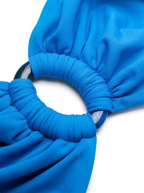 Fisico Disc Detail Logo Patch Bikini Blue FARFETCH UK