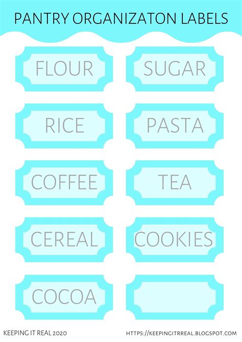 Customizable Free Printable Pantry Labels