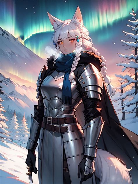 Pale Skin Armored Hips Braided Hair Asian AI Porn