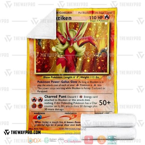 HOT Anime Pokemon Blaziken Blanket Boxbox Branding Luxury T Shirts
