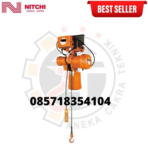 Jual Electric Chain Hoist 2 Ton X 6 Meter With Trolley NITCHI JAPAN