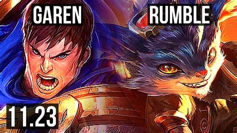 Garen Vs Rumble Top 7 Solo Kills 66 Winrate 9 2 4 Euw Diamond