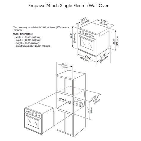 Empava Cooking Functions W Rotisserie Electric Led Digital