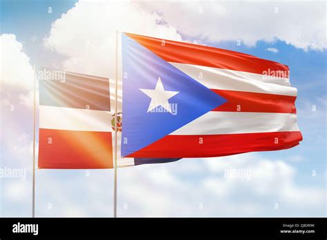 Dominican republic puerto rico flag hi-res stock photography and images ...