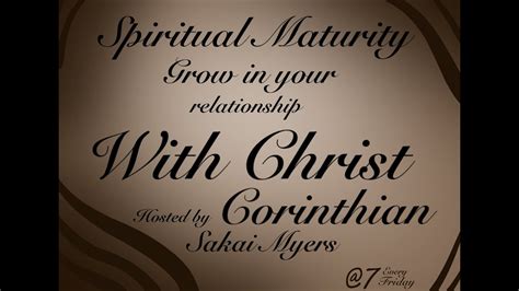 Spiritual Maturity Bible Study Giving And Receiving Youtube