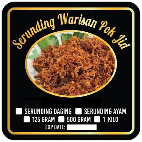 Serunding Warisan Pok Jid Serunding Viral Serunding Homemade Dibuat