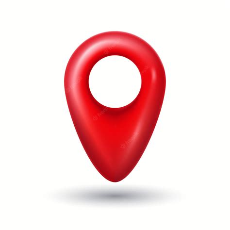 Premium Vector Red Location Icon 3d Map Pointer Shiny Red Realistic