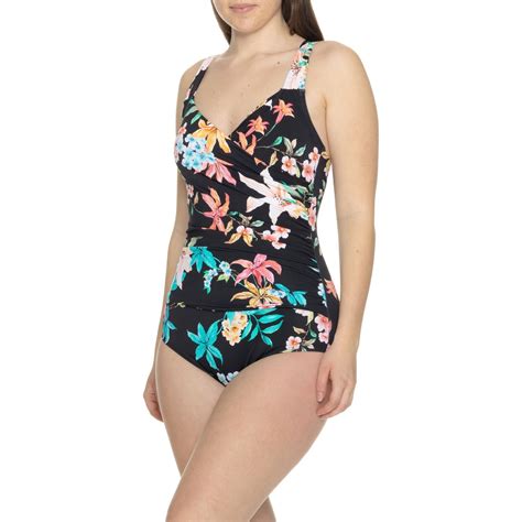 Jantzen Surplice Mio Tummy Control One-Piece Swimsuit - Save 69%