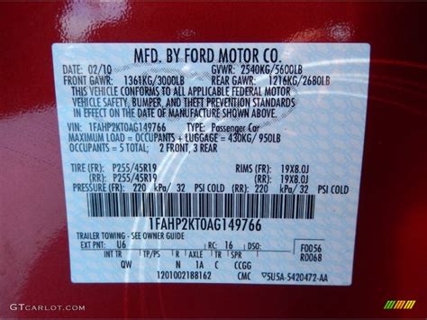 Ford candy red metallic paint code