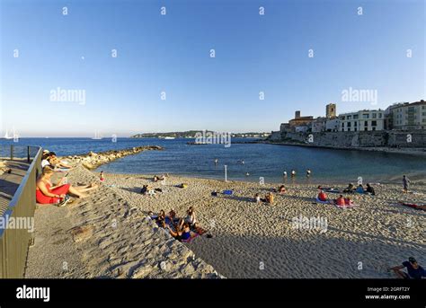 France Alpes Maritimes Antibes Gravette Beach The Old Town And Its