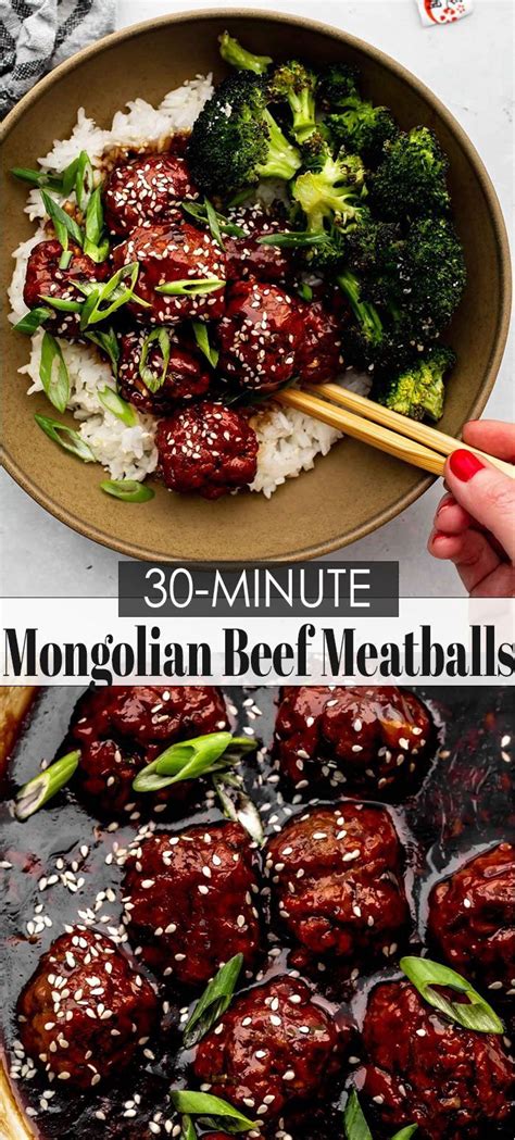 Sticky Mongolian Beef Meatballs Recipe