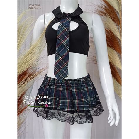 Jual Kostum Cosplay Sekolah Hot Lingerie Sexy Kostum School Bdds Lingerie Cosplay Hot Sexy