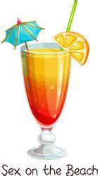 Sex On The Beach Mixed Drink Royalty Free Vector Image