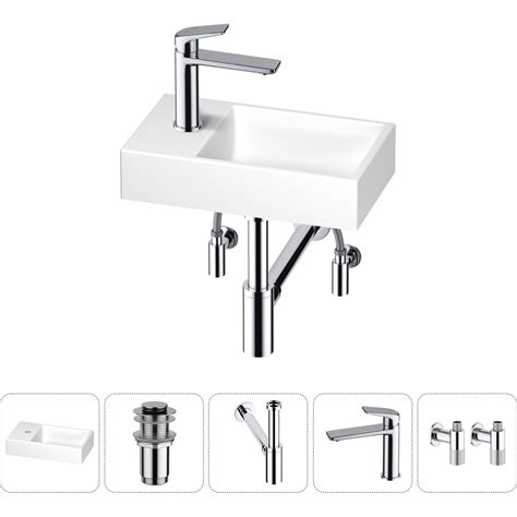 Маленькая раковина для ванной комнаты или туалета Wellsee WC Area в ...