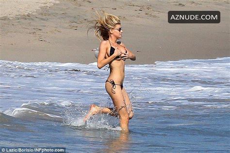 Charlotte Mckinney In A Bikini On Beach Malibu Aznude