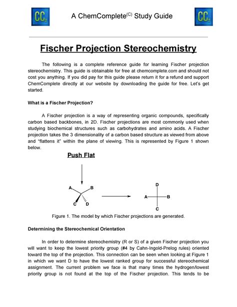 Fischer Projection Stereochemistry Guide - A ChemComplete(C) Study Guide Fischer Projection ...