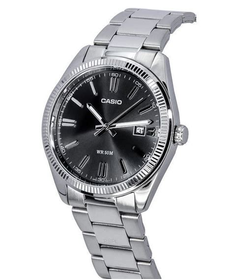 Casio Standard Analog Stainless Steel Black Dial Quartz MTP-1302D-1A1