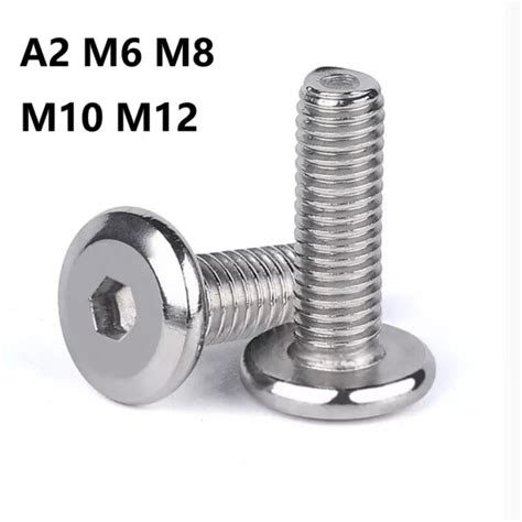 M6 M8 M10 M12 Furniture Connector Bolts Hex Socket Flat Head Allen