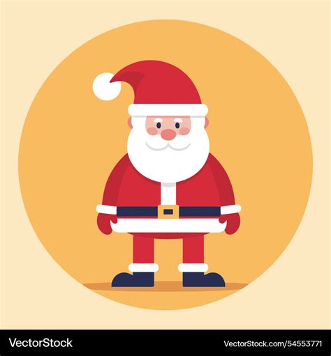 cartoon smiling santa claus   red suit vector image