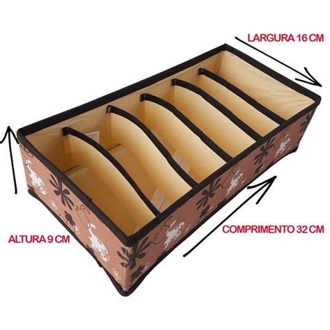 Organizador De Sutiã Soutien Para Gavetas Lingerie 6 Nichos FUTURO BRASIL Organizador de