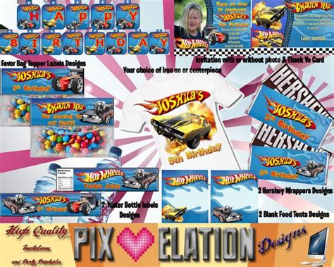 Hot Wheels Party Package Hot Wheels Birthday By PixElationDesigns Hot Wheels Birthday Hot