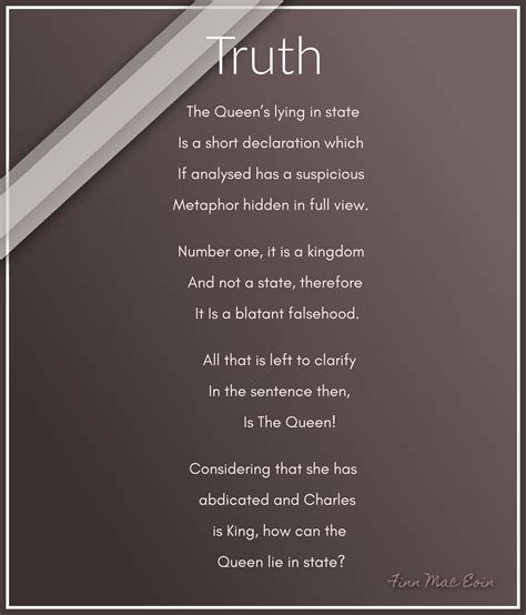 Truth-finn mac eoin | Poetry For All Seasons and Emotions