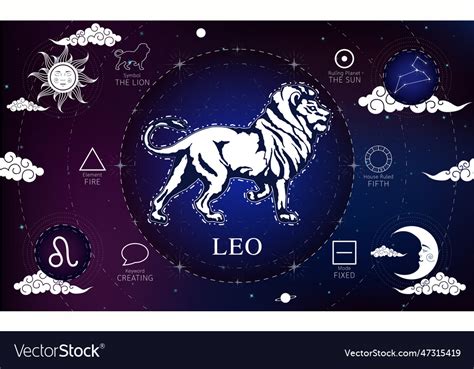 Leo zodiac sign Royalty Free Vector Image - VectorStock