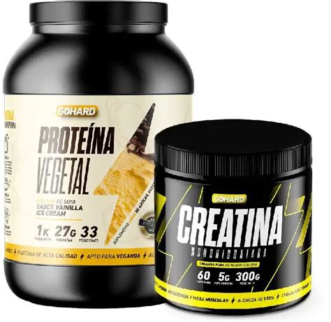 Gohard ProteÍna Vegetal Vainilla Pack Creatina Monohidratada 60 Servicios Gohard Tienda Paris