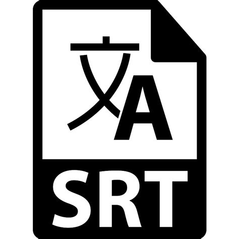 Srt File Format Symbol Vector Svg Icon Svg Repo