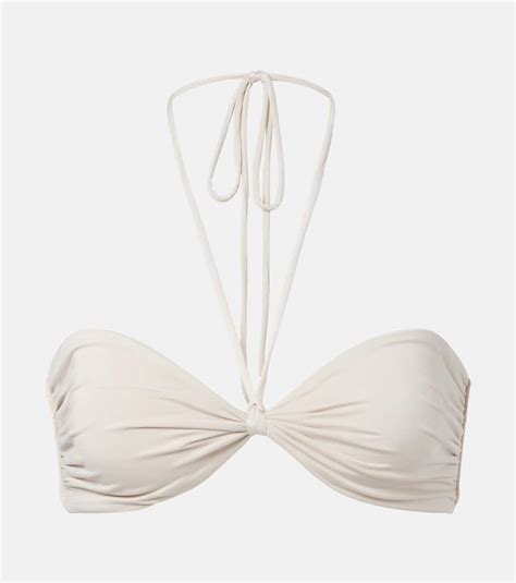 Jade Swim Liana Halterneck Bikini Top In White ModeSens