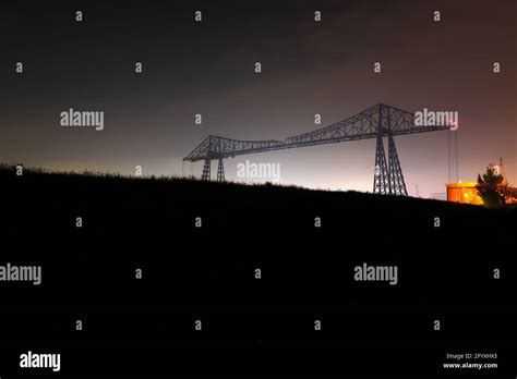 Tees Transporter Bridge at night Stock Photo - Alamy