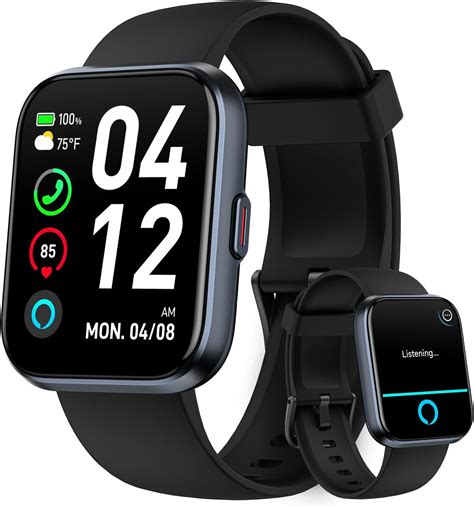 Amazon.com: D18 Smart Watch Heart Rate Monitor Men's Women's Smartwatch ...