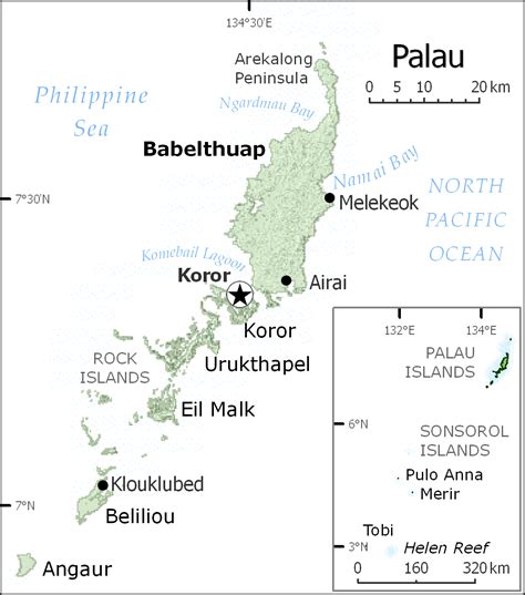 Palau Map Palau • Mappery